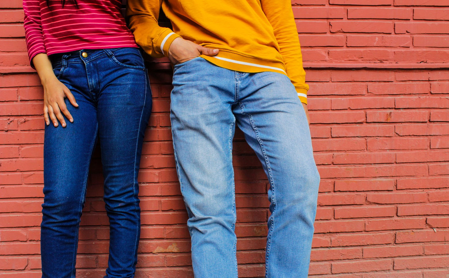 Two People Blue Denim Jeans